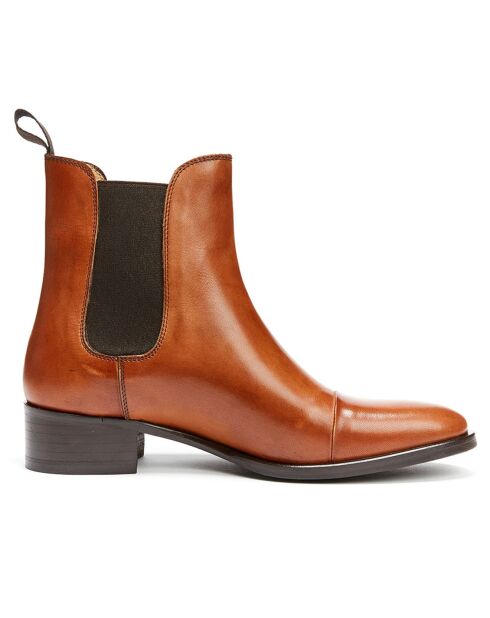 Chelsea Boots en Cuir Lokkie camel