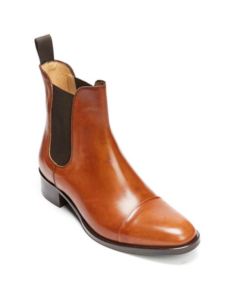 Chelsea Boots en Cuir Lokkie camel