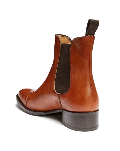 Chelsea Boots en Cuir Lokkie camel