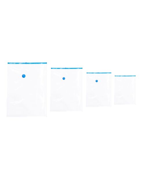 13 Housses Sous-vide + Pompe transparent/bleu