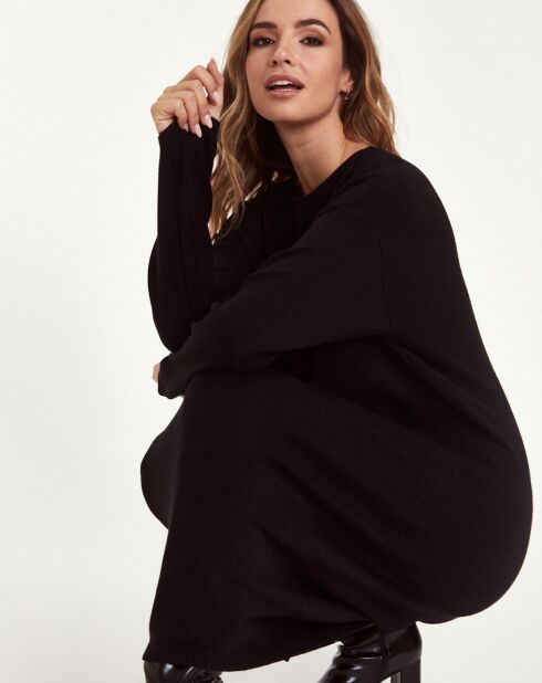 Robe Pull Carline Col Rond noire