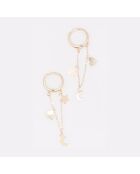 Boucles d'oreilles Love or jaune