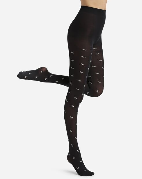 Collants Dim Style motif clin d'oeil noir/blanc