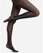 Collants voile transparent Dim Style noir/argenté