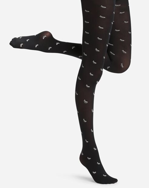 Collants Dim Style motif clin d'oeil noir/blanc