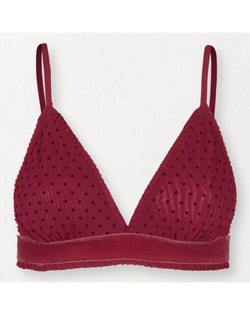 Soutien-gorge Tassie Soft Dot rouge brique