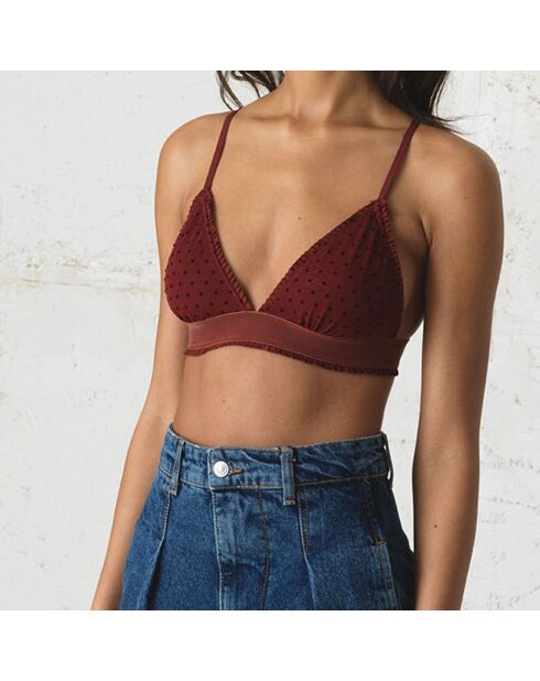 Soutien-gorge Tassie Soft Dot rouge brique