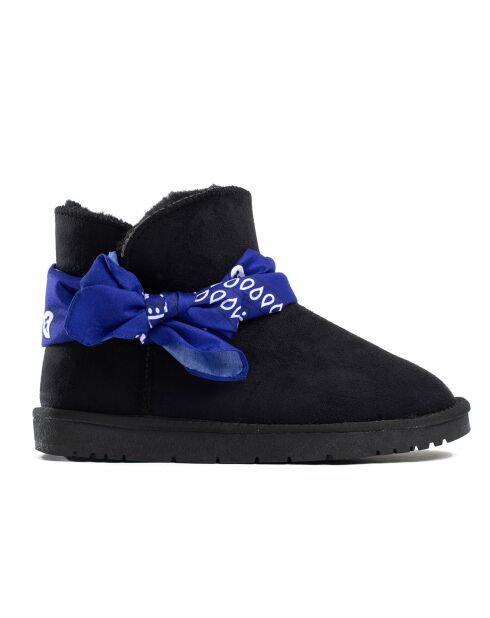 Low boots Warenn noir/blue paisley