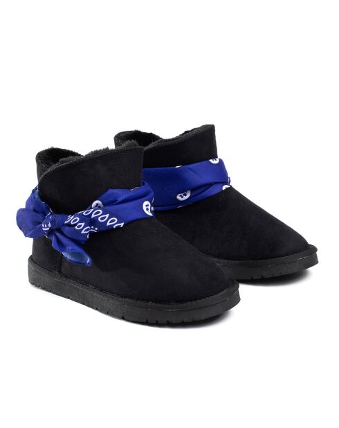 Low boots Warenn noir/blue paisley