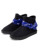 Low boots Warenn noir/blue paisley