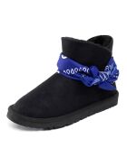 Low boots Warenn noir/blue paisley