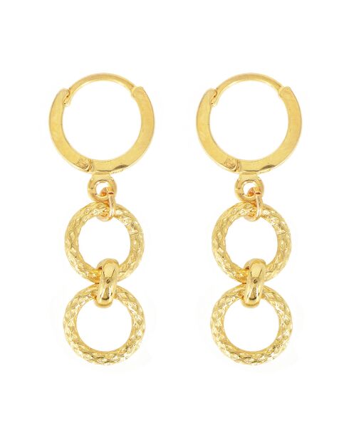 Boucles d'oreilles Louison  en Laiton doré