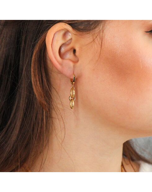 Boucles d'oreilles Louison  en Laiton doré