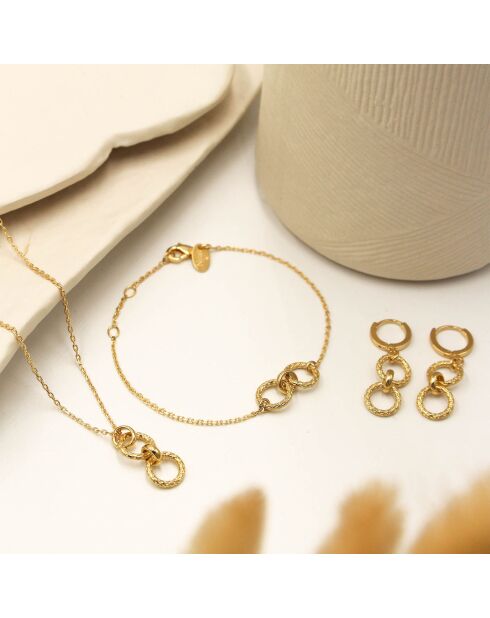 Boucles d'oreilles Louison  en Laiton doré