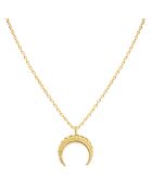 Collier Mini Lune en Laiton doré