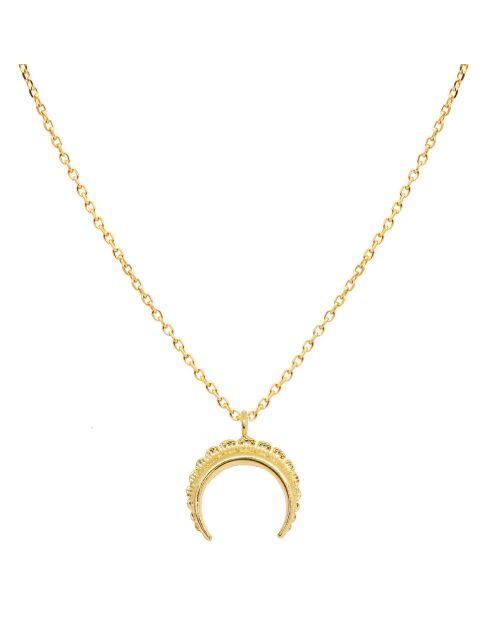 Collier Mini Lune en Laiton doré