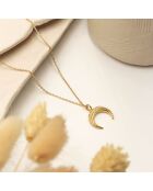 Collier Mini Lune en Laiton doré
