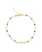 Bracelet Jaipur Croix en Laiton doré