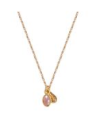 Collier Gaïa en Laiton doré & Quartz rose
