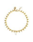 Bracelet Gypsie en Laiton doré & Perle