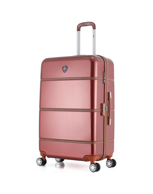 3 koffers + Vanity 4 enkele wielen Walter C 75/65/55/30 cm donkerrood