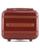 3 Valises + Vanity 4 roues simples Walter C 75/65/55/30 cm rouge foncé