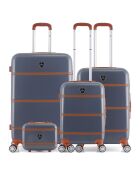 3 Valises + Vanity 4 roues simples Walter C 75/65/55/30 cm gris foncé