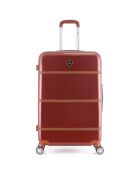 Valise Long Sejour 4 roues simples Walter C 75 cm rouge foncé
