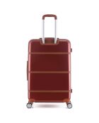 Valise Long Sejour 4 roues simples Walter C 75 cm rouge foncé