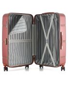 Valise Long Sejour 4 roues simples Walter C 75 cm rouge foncé