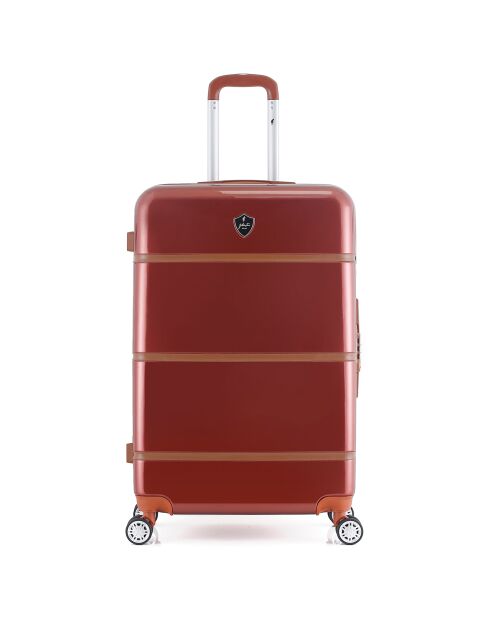 Valise Moyen Séjour 4 roues simples Walter C 65 cm rouge foncé