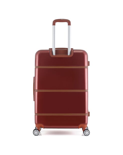 Valise Moyen Séjour 4 roues simples Walter C 65 cm rouge foncé