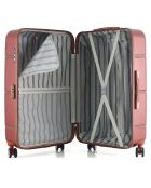 Valise Moyen Séjour 4 roues simples Walter C 65 cm rouge foncé