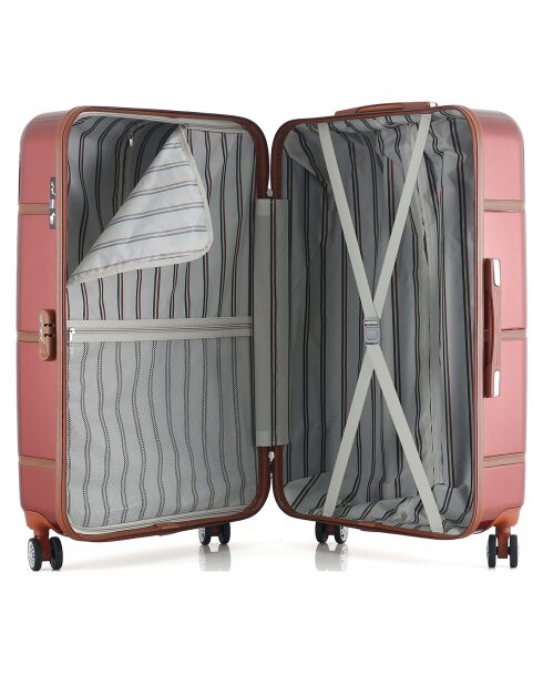 Valise Moyen Séjour 4 roues simples Walter C 65 cm rouge foncé