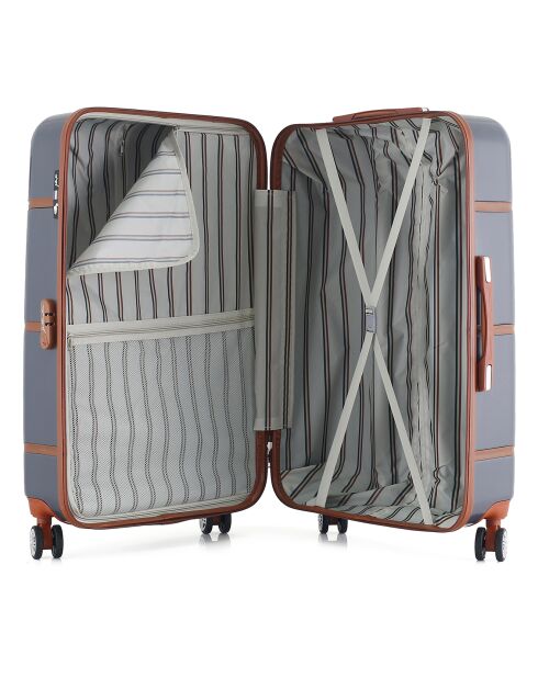 Valise Moyen Séjour 4 roues simples Walter C 65 cm gris foncé