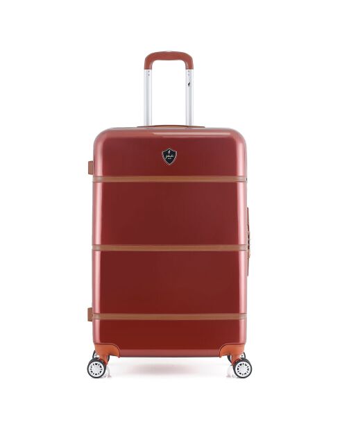 Valise Cabine 4 roues simples Walter C 55 cm rouge foncé