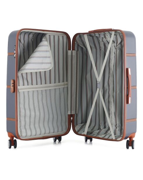 Valise Cabine 4 roues simples Walter C 55 cm gris foncé