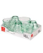 6 Verres à eau Flora verts - 25 cl