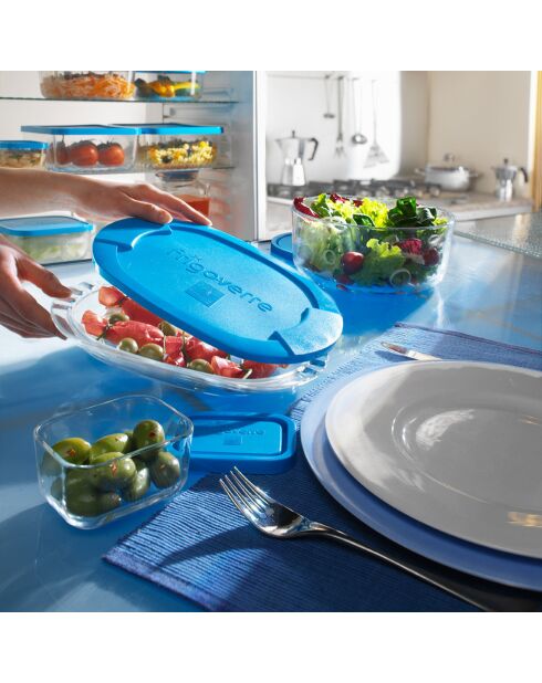 Plat avec couvercle Frigoverre transparent - 27x19.5x3 cm