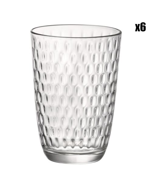 6 Verres Longdrink Slot transparents - 39 cl