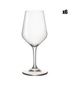 6 Verres à vin Electra transparents - 19 cl