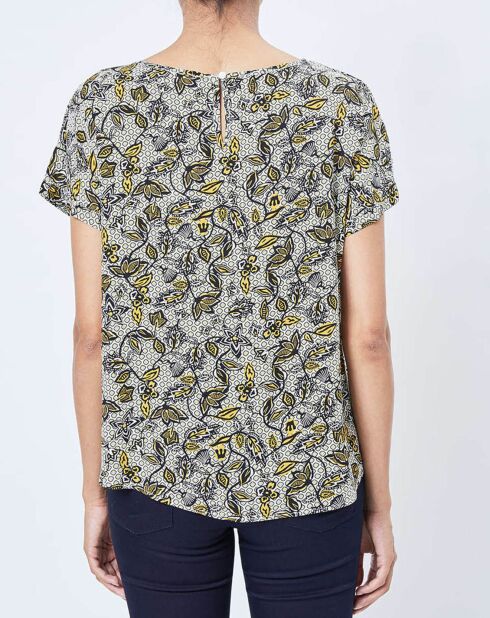 T-Shirt imprimé Jungle blanc/multicolore