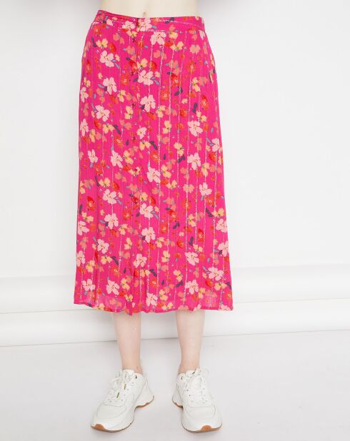 Jupe Aratase imprimée fushia