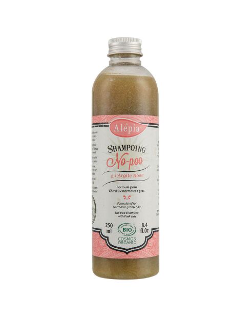 Shampoing No-poo à l'Argile Rose BIO cheveux normaux à gras - 250 ml