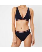 Bas de maillot de bain taille haute Usoa noir