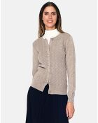 Cardigan en Cachemire mélangé Gina beige