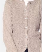 Cardigan en Cachemire mélangé Gina beige