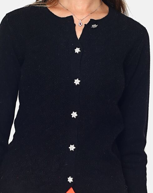 Cardigan en Cachemire mélangé Gina noir