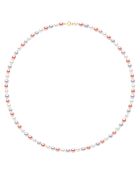 Collier en Or Jaune & Perles d'Eau Douce grains de riz multicolores