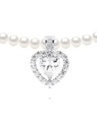 Collier en Argent Rhodié & Perles de Culture d'Eau Douce semi-rondes blanc naturel